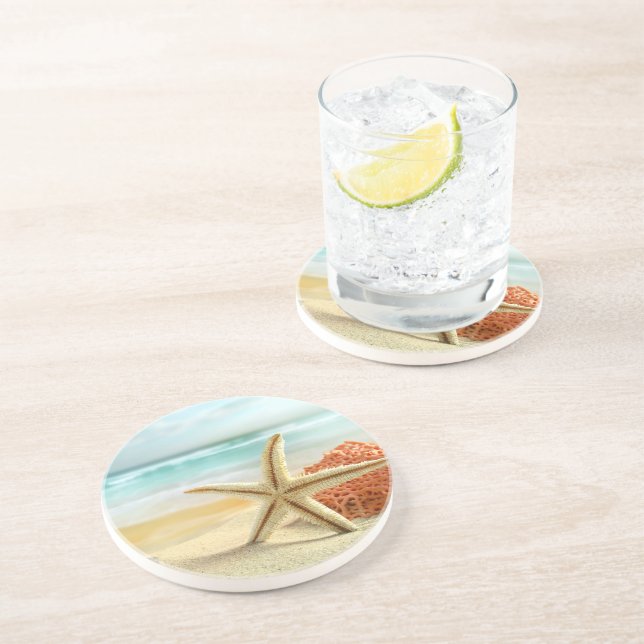 Grès Dessous de verre en pierre Starfish (Côté)