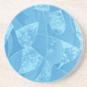 Grès Dessous de verre en verre à tôle bleue