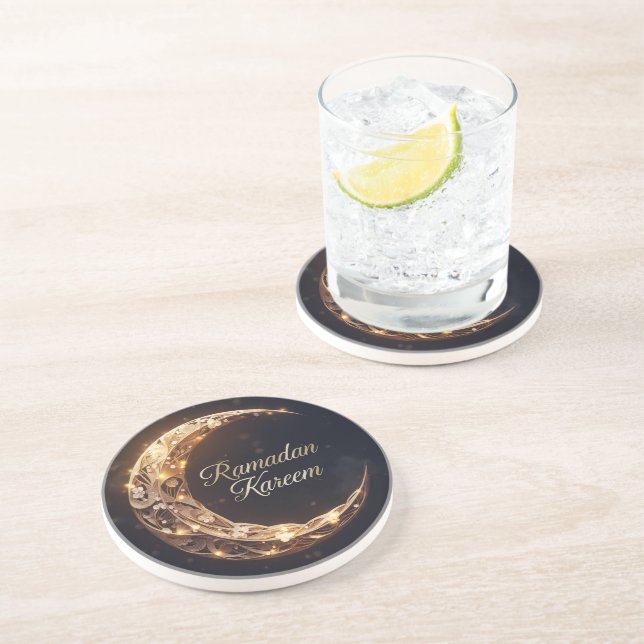 Grès Dessous de verre en verre décor de maison Ramdan K (Côté)
