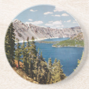 Grès Dessous de verre Vintage du lac Crater en Oregon