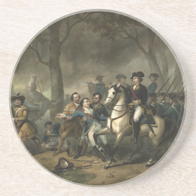 Grès George Washington en dessous de verre de soldat (Devant)