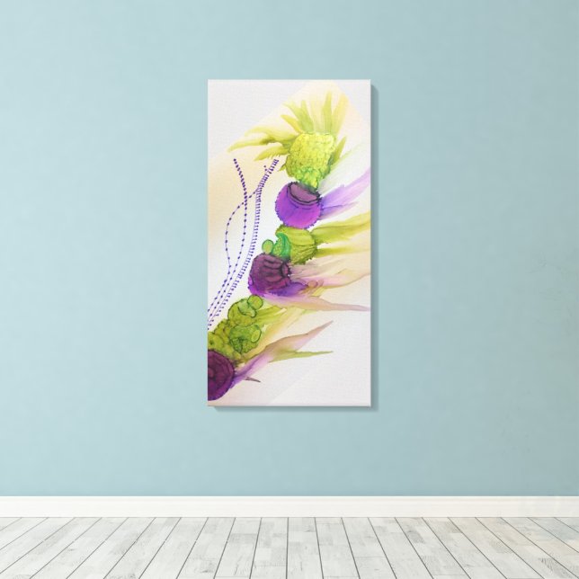 Grèves violettes 16 po x 32 po Impression (Insitu (Plancher de Bois))