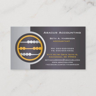 Grey Abacus Cartes de visite comptables