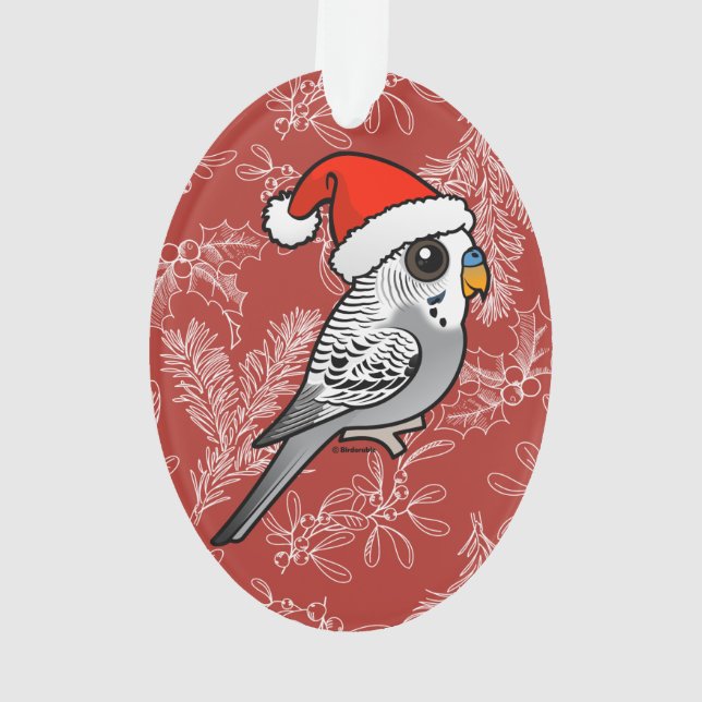 Grey Budgie Santa Claus (dos)