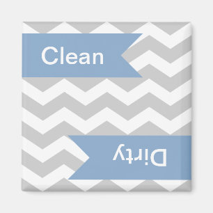 Grey Chevron Clean - Magnets de lave-vaisselle sal