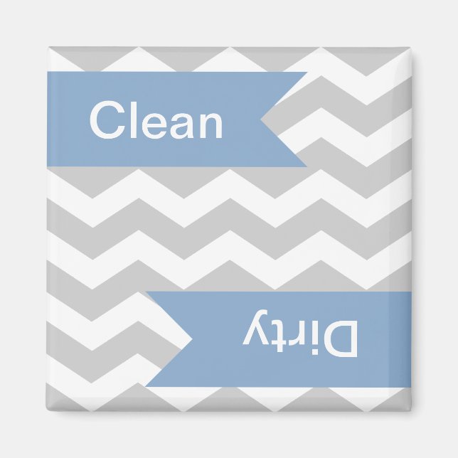 Grey Chevron Clean - Magnets de lave-vaisselle sal (Devant)