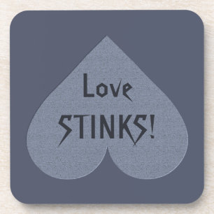 Grey Heart Anti-Valentine dessous de verre personn