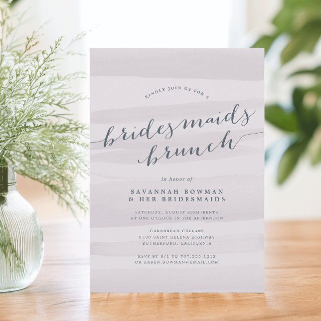 Grey Lilac Bridesmaitres Brunch Invitation (Créateur téléchargé)