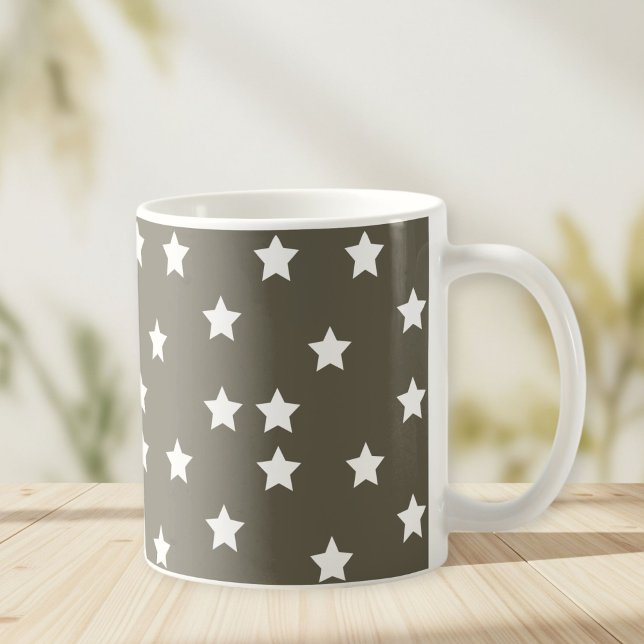 Grey Mug with White Stars (Créateur téléchargé)