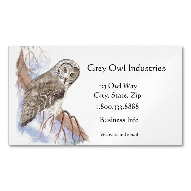 Grey Owl Industries Oiseau et Carte de visite (devant)