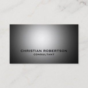 Grey Plain Moderne Consultant Carte de visite