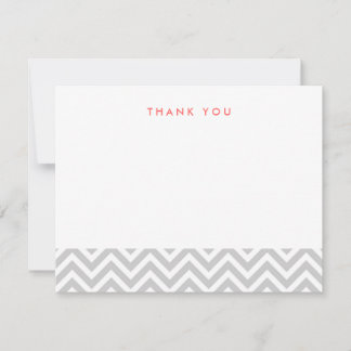 Grey Simple Chevron Merci Cartes de notes