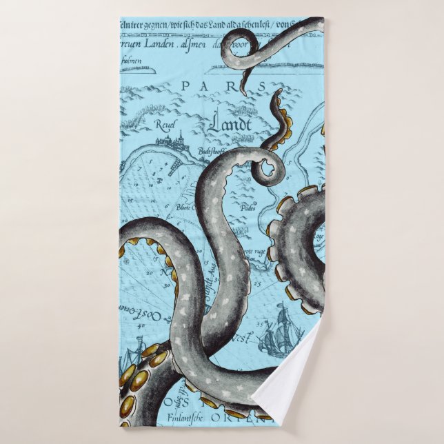 Grey Tentacles (Serviette de bain)