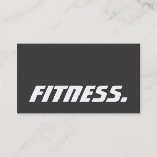 Grey Trendy Personal Trainer Fitness Carte de visi