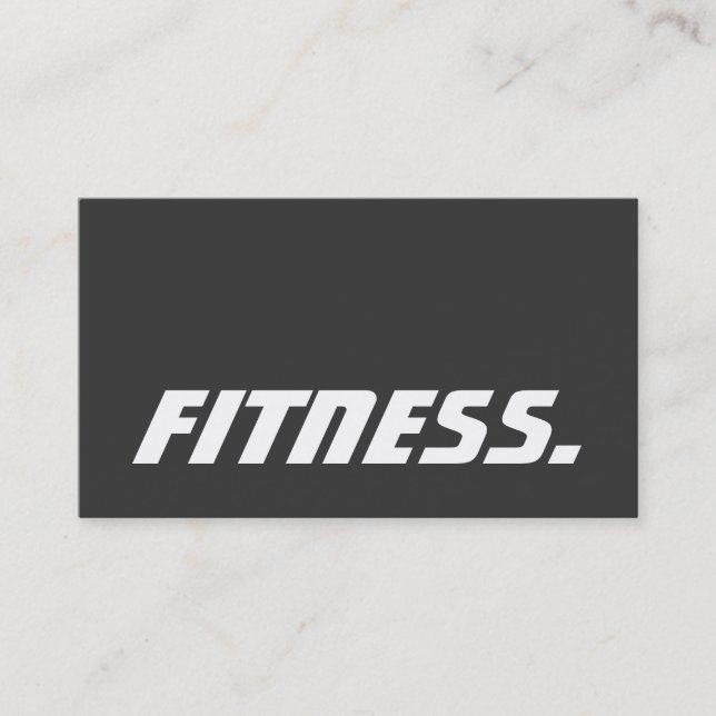 Grey Trendy Personal Trainer Fitness Carte de visi (Devant)