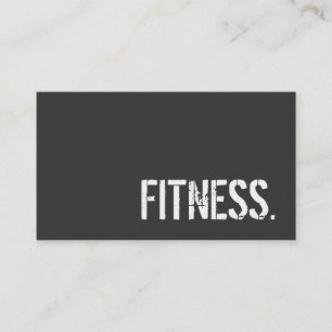 Grey Trendy Personal Trainer Fitness Carte de visi