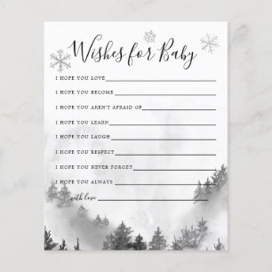 Grey Winter Wonderland Wives for Baby Card