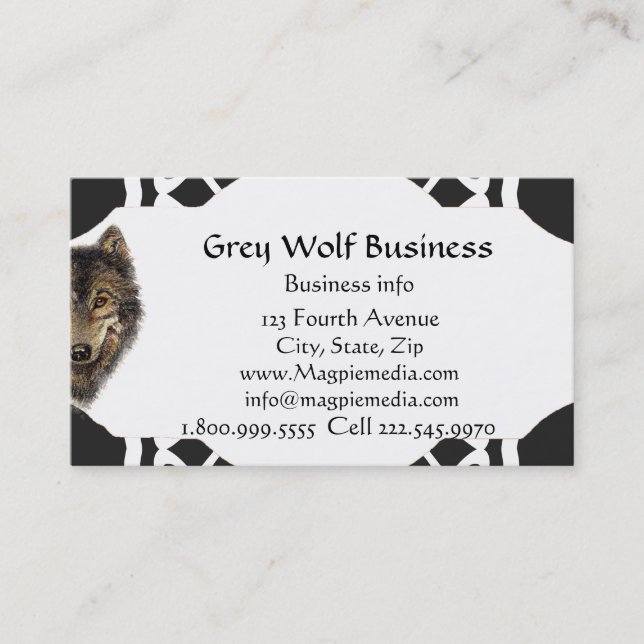 Grey Wolf Lodge Business Carte de visite personnal (Devant)