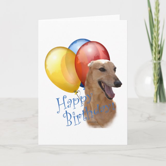 Greyhound Bonne carte d'anniversaire (Devant)