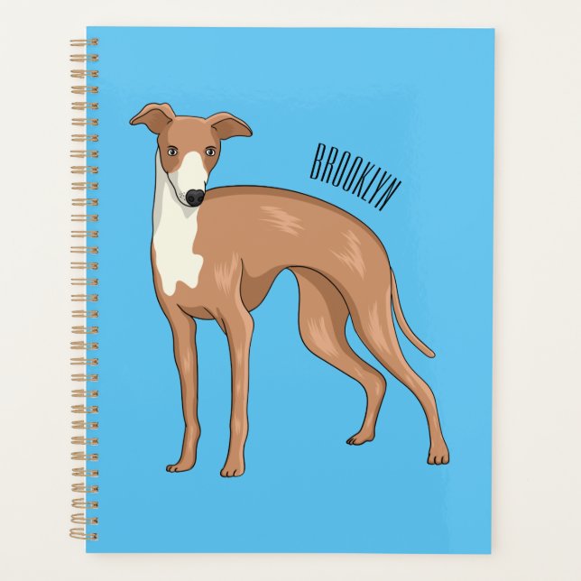 Greyhound dog cartoon illustration (Devant)