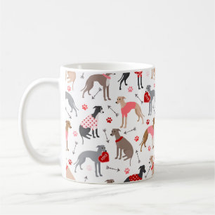 Greyhound italien Valentine Motif café Mug