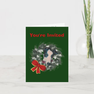 Greyhound Noël Fête Invitation