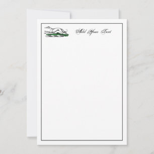 Greyhound Whippet exécutant une carte de note de c