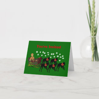 Greyhounds Noël Fête Invitation