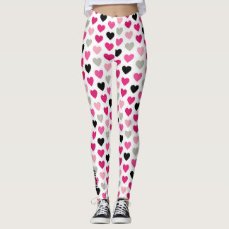 Gribouillages Chéri(e) : Legging Cœur Rose et Noir