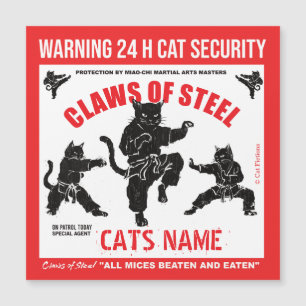 Griffes d'Acier Sécurité Chat Personnalisée