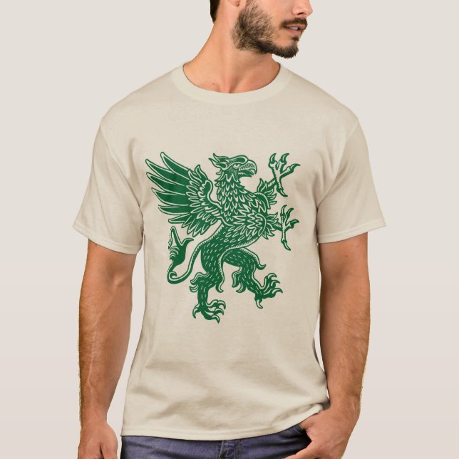 Griffin - T-shirt vert forestier (Devant)