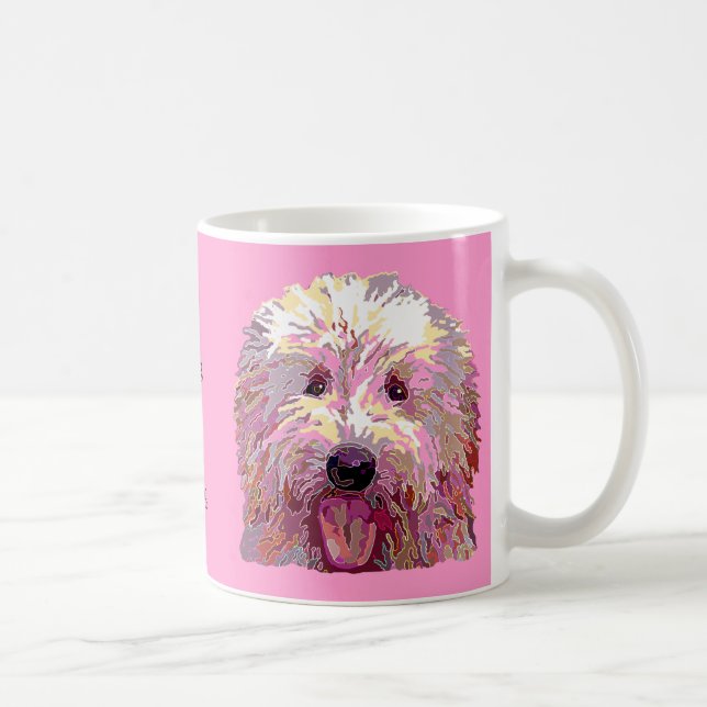 Griffonnage en brillant la tasse de café rose de (Droite)