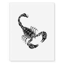 Griffonnage tiré par la main noir de scorpion