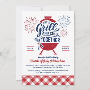 Grill and Chill Memorial Day Invitation de cuisine