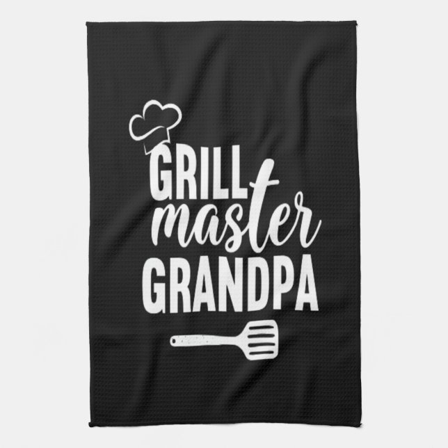 Grill Master Grandpa Serviette de cuisine (Vertical)