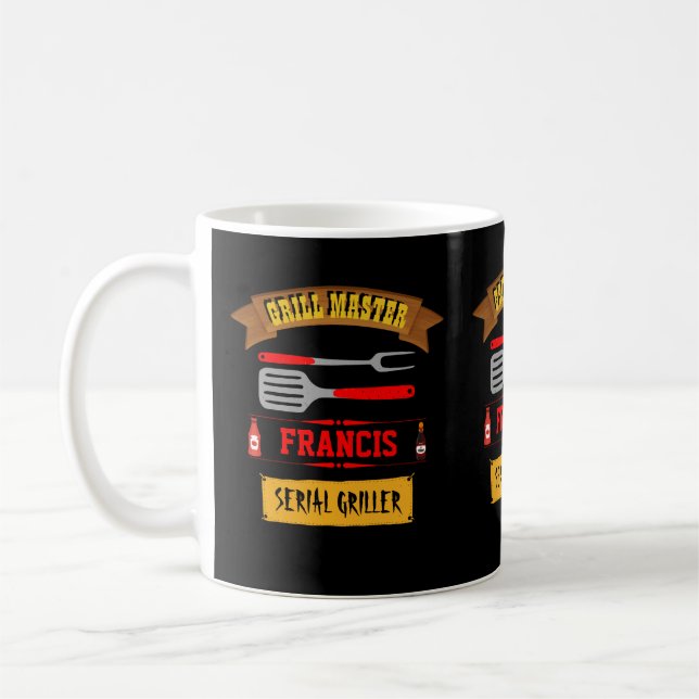 Grill Master tasse personnalisée avec nom modifiab (Gauche)