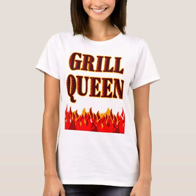Grill Queen Funny BBQ Dit T-shirt (Devant)