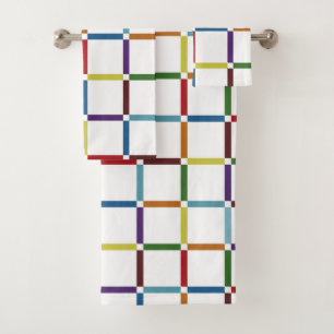 Grille arc-en-ciel colorée avec espace négatif