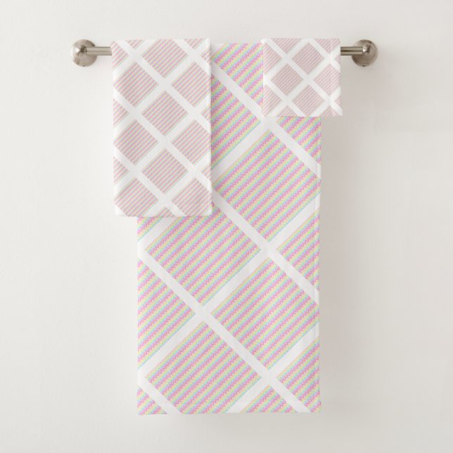 GRILLE BLANCHE LUXE PASTEL CHEVRON (En situation)
