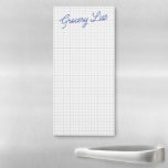 Grille   Classic Script Épicerie Liste d'achats<br><div class="desc">Ce bloc-notes classique est doté d'un arrière - plan motif en grille noir et blanc avec un joli script bleu. Idéal comme liste d'achat mais peut être modifié pour avoir juste un nom ou une phrase aussi bien. Ce bloc-notes fait aussi un merveilleux cadeau pour les enfants, les parents et...</div>