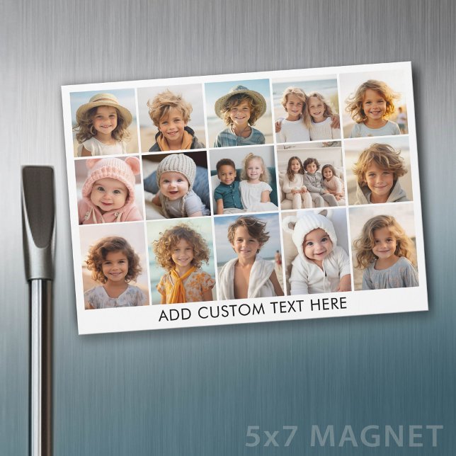 Grille de collage photo 15 - Texte de script - Aim (Photo Magnet - 5x7)
