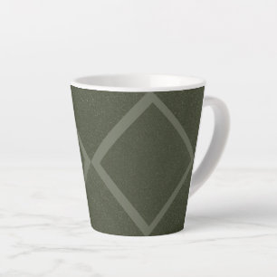 Grille de diamant Moss Latte Verte Mug - Personnal