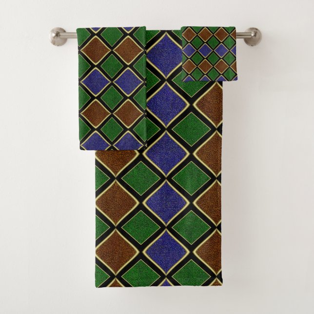 Grille Diamant Arlequin : Harmonie Texturée (En situation)