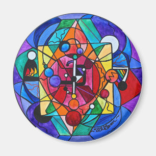 "Grille divine d'ordre d'Arcturian" aimant rond de