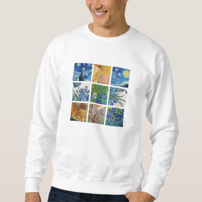 Grille du sweatshirt de peinture de Van Gogh (Devant)
