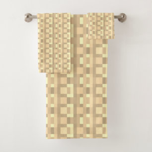 Grille en bloc jaune beige brun doux