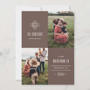 Grille Moving Faire-part - Brown