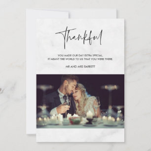 Grille photo Mariage en marbre gris Carte de remer