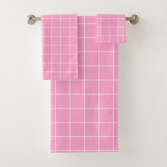 Grille rose et blanc (En situation)