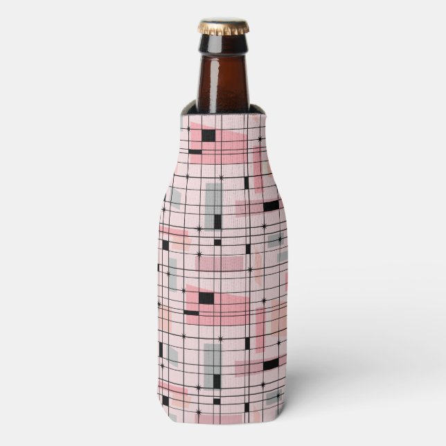 Grille rose rétro et Glacière de bouteille Starbur (Bottle Devant)